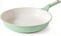 SENSARTE Nonstick Ceramic Frying Pan 9.5-Inch, Healthy Non Toxic Skillet, Induction Compatible Omelet Pan with Heat Resistant Handle, PFAS-Free, Mint Green