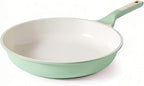 SENSARTE Nonstick Ceramic Frying Pan 11-Inch, Healthy Non Toxic Skillet, Induction Compatible Omelet Pan with Heat Resistant Handle, PFAS-Free, Mint Green