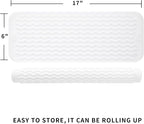 MicoYang Silicone Dish Drying Mat for Multiple Usage,Easy clean,Eco-friendly,Heat-resistant Silicone Mat for Kitchen Counter,Sink,Bar,Bottle,or Cup Translucent M 17 inches x 6 inches