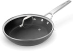 MsMk 12 Inch Nonstick Frying Pan with Lid, Titanium and Ceramic Nonstick skillet with lid, PFOA Free, Non-Toxic, Stay-Cool Handle, Scratch-resistant, Dishwasher Safe, Oven Safe to 700°F