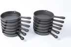 HAWOK Cast Iron Mini Skillet, Round Pan, Mini Server, DIA 5.3inch, 12 Pcs, Black