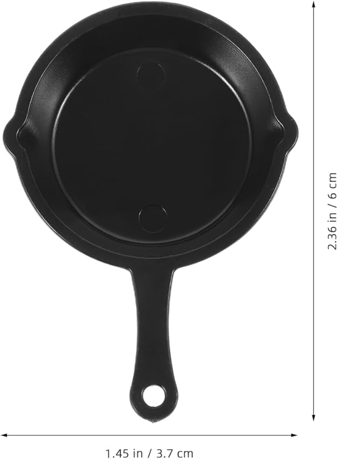 Sewroro 10pcs Miniature Pans Doll House Kitchen Small Frying Pan Miniature Skillet Simulation Cooking Pan Models Mini House Accessories Decoration