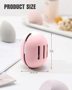 FERYES 2 PCS Makeup Sponge Holder – Shatterproof Eco-Friendly Silicone Beauty Make Up Blender Case for Travel - Pink