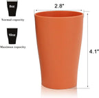 Homienly Stackable Drinking Glasses Set Wheat Straw Shatterproof Cups | Unbreakable Kitchen Cups for Kids & Adults | Reusable, Dishwasher Safe for Party, Outdoor (8 oz, Small)