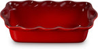 Le Creuset Stoneware Heritage Fluted Loaf Pan, 9", Cerise