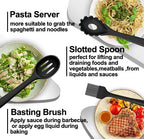 43 Pcs AIKKIL Kitchen Utensils Set, Heat Resistant Silicone Cooking Kitchen Utensils Set with Holder, Spoon, Spatula, Kitchen Gadgets Tools Set For Nonstick Cookware, Dishwasher(BPA Free, Black)