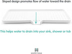 Happitasa Silicone Soap Dish Tray and Sponge Holder with Drain Chute | Bathroom and Kitchen Sink Organizer Caddy (Mocha, 12"x4", 7.4 Ounces)