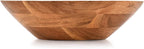 Samhita Acacia Wood Serving Bowl, Fruit Bowl, Friendly and Perfect for Salad, Vegetables and Fruit,Single Salad Bowl (10" x 10" x 3")