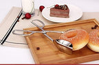 KEBE 2-PACK Serving Tongs for Cooking Buffet Party Catering, Thickening Food Serving Cake Bread Kitchen Salad Tongs, Stainless Steel