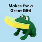Dependable Industries inc. Essentials Frog Sponge Holder with Sponge – Cute Green Sink Organizer for Kitchen or Bathroom – Animal Design