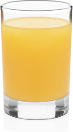Libbey Fruit Juice Glasses, Heavy Base Glass Drinking Glasses Set of 8, Breakfast Juice Cups, Everyday Clear Drinking Glass Set for Cold Drinks