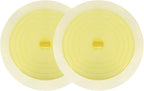 V-TOP Bathtub Drain Plug 2 Pack, 6 inches Large Silicone Tub Stopper Hair Stopper Flat Suction Cover for Kitchen Bathroom and Laundry (Yellow Transparent)