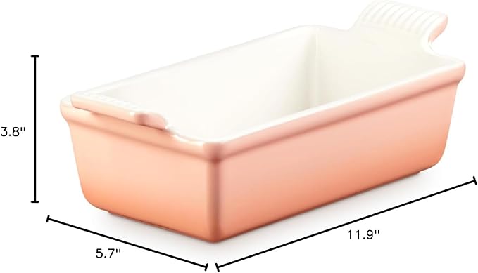 Le Creuset Stoneware Heritage Loaf Pan, 9", Peche