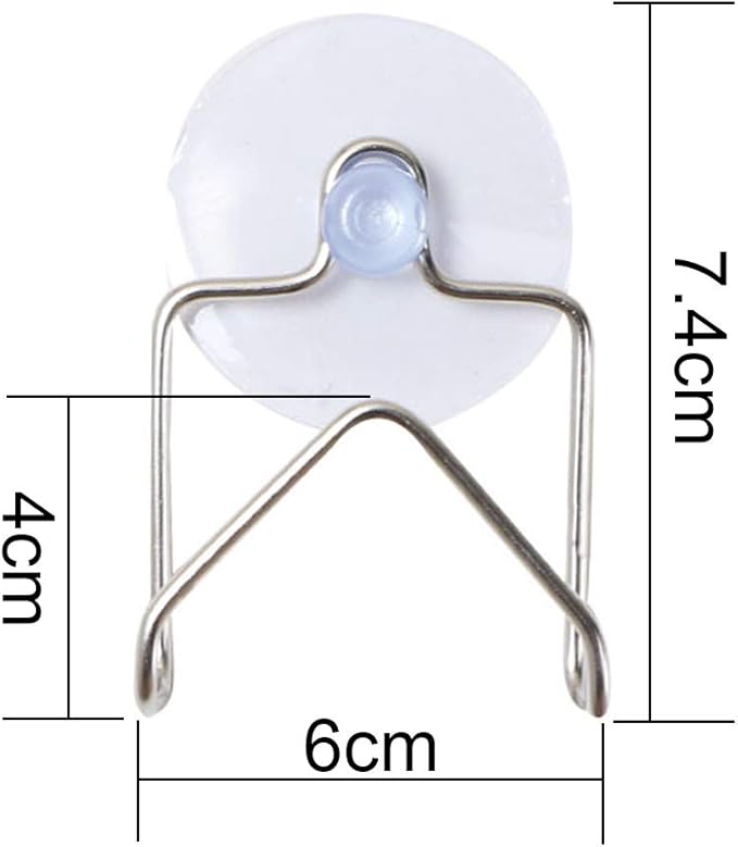Stainless Steel Kitchen Sink Caddy Sponge Holder with Suction Cups Kitchen Organizer Rack (size:7.4cm x 6cm)