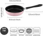 Nonstick Frying Pan 4.9 Inch(12.5cm) Round Egg Pan One Egg Fry Pan Egg Pancake Maker Omelet Mini Dishwasher Safe Cookware Small Egg Skillet, PFOA Free, Portable Pan for Stove Gas Induction Hob