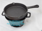 HAWOK Cast Iron Mini Skillet, Round Pan, Mini Server, DIA 5.3inch, 6 Pcs, Black