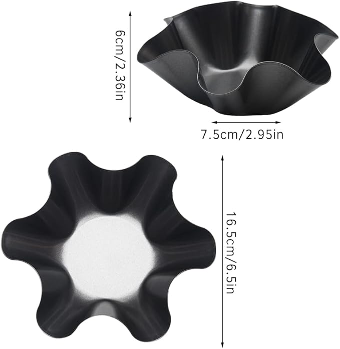 EKDJKK Taco Salad Bowl Maker Molds, 4 Packs Non Stick Carbon Steel Baking Bowls Tortilla Bowl Maker Shell Pans Taco Shell Maker, 16.5x7.5x6cm