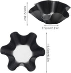 EKDJKK Taco Salad Bowl Maker Molds, 4 Packs Non Stick Carbon Steel Baking Bowls Tortilla Bowl Maker Shell Pans Taco Shell Maker, 16.5x7.5x6cm