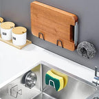 ESINAM 2Pcs Sponge Holders for Kitchen Sink, Strong Adhesive Small Sponge Holder, Premium Rustproof & Waterproof Kitchen Sink Caddy - Minimal Size - SUS304 Stainless Steel