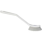 Vikan - Fine Dish Brush - Heavy-Duty, Narrow, Slip-Resistant Cleaning Brush, Polypropylene, Polyester Bristle, 11 Inch, White, (42875)