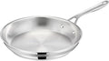 T-Fal x Jamie Oliver Stainless Steel Fry Pan 9.5-Inch, Induction Compatible, Oven Safe up to 500°F, Chef's Stainless Steel Skillet, Frying Pan, Silver