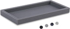 Bathroom Trays for Counter, Slicone Vanity Trays for Bathroom, Rectangle Sponge Holder for Kitchen Sink - Grey