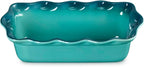 Le Creuset Stoneware Heritage Fluted Loaf Pan, 9", Riviera