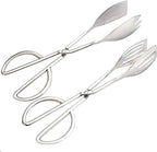 2-PACK Salad Tongs for Serving Buffet Party Catering with Stainless Steel Cooking Kitchen Tongs 10.3"
