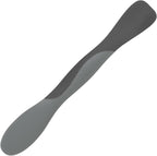 Tovolo Mini Scoop and Spread Tool for Kitchen Meal Prep Small Sandwich Spreader Spatula for Peanut Butter Jelly, Silicone BPA Free Dishwasher Safe Scooper Spreader, Charcoal and Oyster Gray