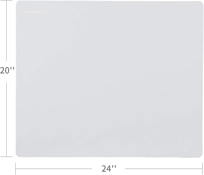 LONGFITE Silicone Baking Mat 23.6''x19.7'' Extra Large for Dough Rolling Pastry Fondant Mat Nonstick and Nonskid Heat Resistent, Countertop Protector, Dining Table Mat and Placemat (Extra Large, Gray)