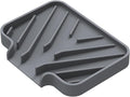 Sponge Holder for Kitchen Sink, Dish Sponge Holder & Soap Tray with Drain, Bathroom Sink Sponge Drying Rack & Perfect Organizer for Dispenser,Bottle,Cup on Sinks or Counter(5"x 3.5"Gray)