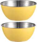 Stainless Steel Salad Bowls Set of 2 Mixing Bowl with Measurement Markings Snacks Bowls, 3.17 Quart Serving Bowls for Mixing, Cooking, Baking, Prepping and Home Kitchen Food Storage Bowls
