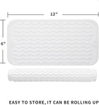 MicoYang Silicone Dish Drying Mat for Multiple Usage,Easy clean,Eco-friendly,Heat-resistant Silicone Mat for Kitchen Counter or Sink,Refrigerator or Drawer Liner Translucent S 12 inches x 6 inches