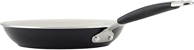 Rachael Ray Cucina Ceramic Cookware Set - 13 Pieces - Ceramic Pots and Pans Set w/Nonstick Frying Pans, Saute Pan, Saucepans, Stockpot, Lids, Pan Protectors & Cooking Utensils - Peppercorn