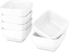 DELLING 3 Oz Ceramic Dipping Bowls Set of 6, Porcelain Soy Sauce Dish - White Dip Bowls for Charcuterie Board Cups, Small Sauce Cups for Condiment Ketchup BBQ, Dipping Sauce Cups Dishwasher Safe