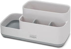 Joseph Joseph EasyStore - Bathroom Storage Countertop Caddy Organizer for Bathroom Accessories - Grey/White