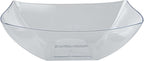 Restaurantware-Moderna 32 Ounce Fancy Plastic Bowls, 10 Square Disposable Salad Bowls - Durable, Heavy-duty, Clear Plastic Bowl, For Warm And Cold Foods