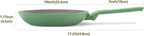 Non Stick Frying Pan Skillet,Egg Pan,Green Omelet Pan,PFOA Free,10 Inch Ceramic frying pan,Induction with all cooktops,non-slip grip.