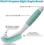 3 Pack Scrub Brush Set, Heavy-Duty Scrub Scrubbing Brushes for Cleaning, Grout Brush with Stiff Bristles Cleaning Brush for Bathroom, Bathtub, Kitchen, Floor, Tub, Tile, Sink