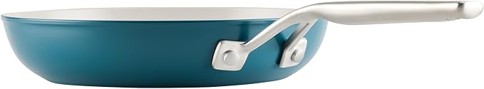 KitchenAid Hard Anodized Ceramic Induction Nonstick Cookware Frying Pan/Skillet, Dishwasher Safe, 10 Inch Non Stick Fry Pan with Stainless Steel Handle - Agave Blue