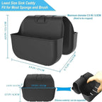 1Pc Sponge Holder for Kitchen Sink, Silicone Saddle Caddy Organizer Rack, Sponges Holder Over Faucet, Hanging Kitchen Sink Organizer Accessories Rack Basket-（Black）