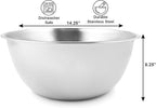 Fox Run Stainless Steel Mixing Bowl, 10.75 Quart Capacity
