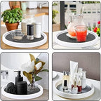 10 Inch Non-Skid Lazy Susan Organizers - Turntable Rack for Cabinet, Pantry Organization and Storage, Kitchen, Fridge, Bathroom Makeup Vanity Countertop, Under Sink Organizing, Spice Rack