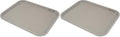 Carlisle FoodService Products Cafe Plastic Fast Food Tray, 14" x 18", Gray (Pack of 2)