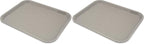 Carlisle FoodService Products Cafe Plastic Fast Food Tray, 14" x 18", Gray (Pack of 2)