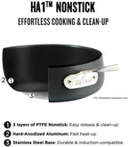 All-Clad HA1 Hard Anodized Nonstick Pots and Pans Set Non Stick Cookware Sets, Oven Broiler Safe 500F, Black