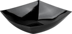 Restaurantware Moderna 64 Ounce Fancy Plastic Bowls 10 Square Disposable Salad Bowls - Durable Heavy-duty Black Plastic Bowls For Warm And Cold Foods