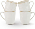 famiware Jupiter Coffee Mugs Set of 4, 13 oz Coffee Mug, Microwave and Dishwasher Safe, Coffee Cups with Handle for Coffee, Tea, Cocoa, Milk, White