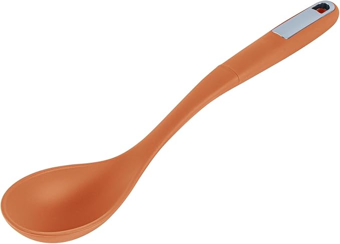 Restaurantware Silicone Utensil Set Pack of 1 Non-Slip Handle 6-Piece Kitchen Tool Set, Heat-Resistant Dishwasher-Friendly Cooking Accessories, Durable Orange Cooking Utensils
