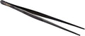 O'Creme 10 Inch Black Precision Stainless Steel Kitchen Tweezer Tongs with Serrated Tips for Gripping